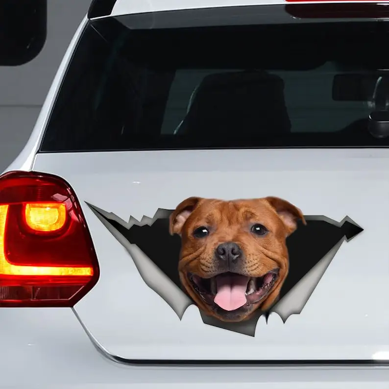 Staffordshire Bull Terrier car decal, Staffordshire Bull Terrier sticker, Staffordshire Bull Terrier Magnet, Staffy decal, Staff