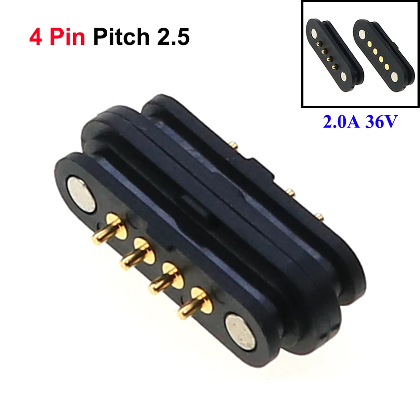 Cltgxdd 1 Paar Magnetic Pogo Pin Stecker 2 3 4 5 6 Positionen Pitch 2,2 MM Frühling Geladen Pogopin Männlichen weibliche Kontaktieren Streifen – Detail 3