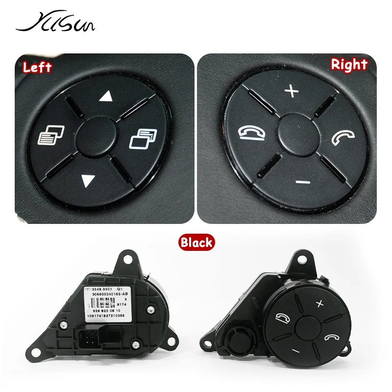 Car Steering Wheel Multi-Function Control Button Assembly Switch Replacement for Mercedes Benz Viano W639  2010-2012Accessories