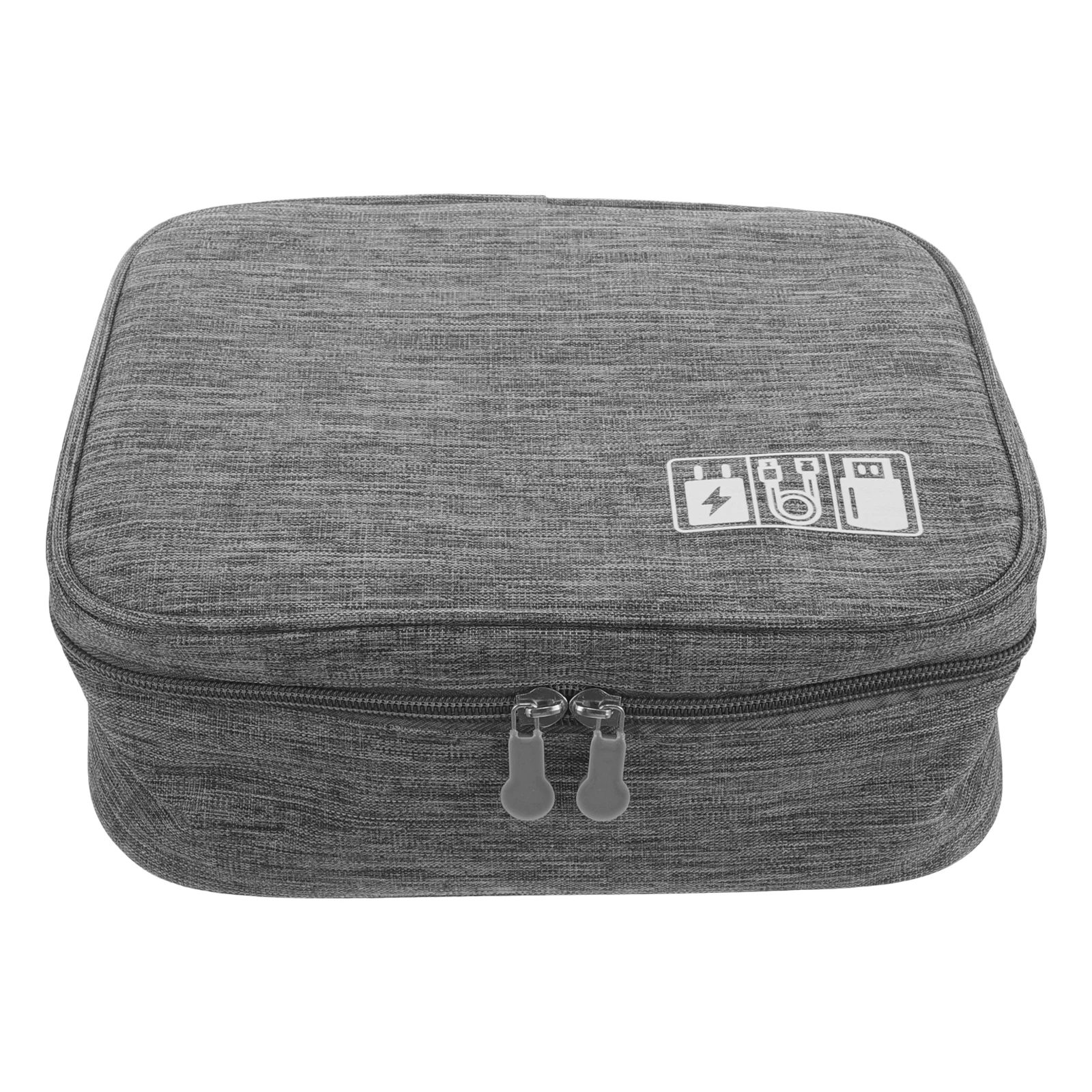 

Digital Storage Organizer Grey Travel Pouch Cable USB Holder Case Durable Portable Cord