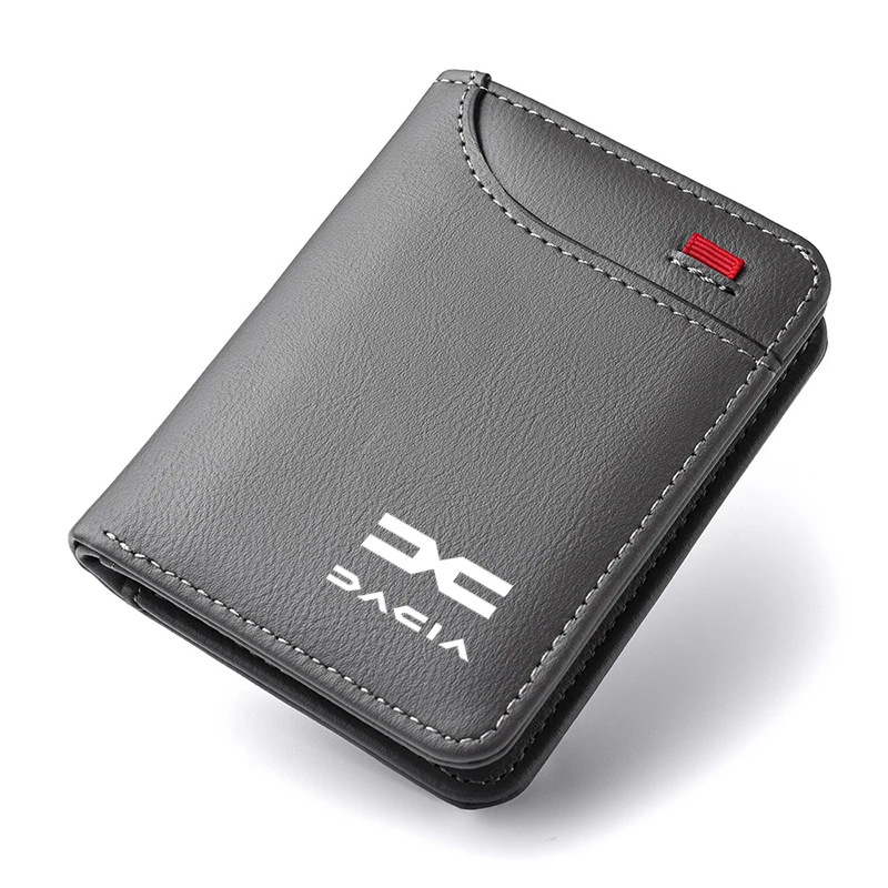 For Dacia Logan Sandero Duster Lodgy Spring Jogger Car Emblems Soft Wallet Leather Mini Credit Card Purse Portable Small Wallet view 4