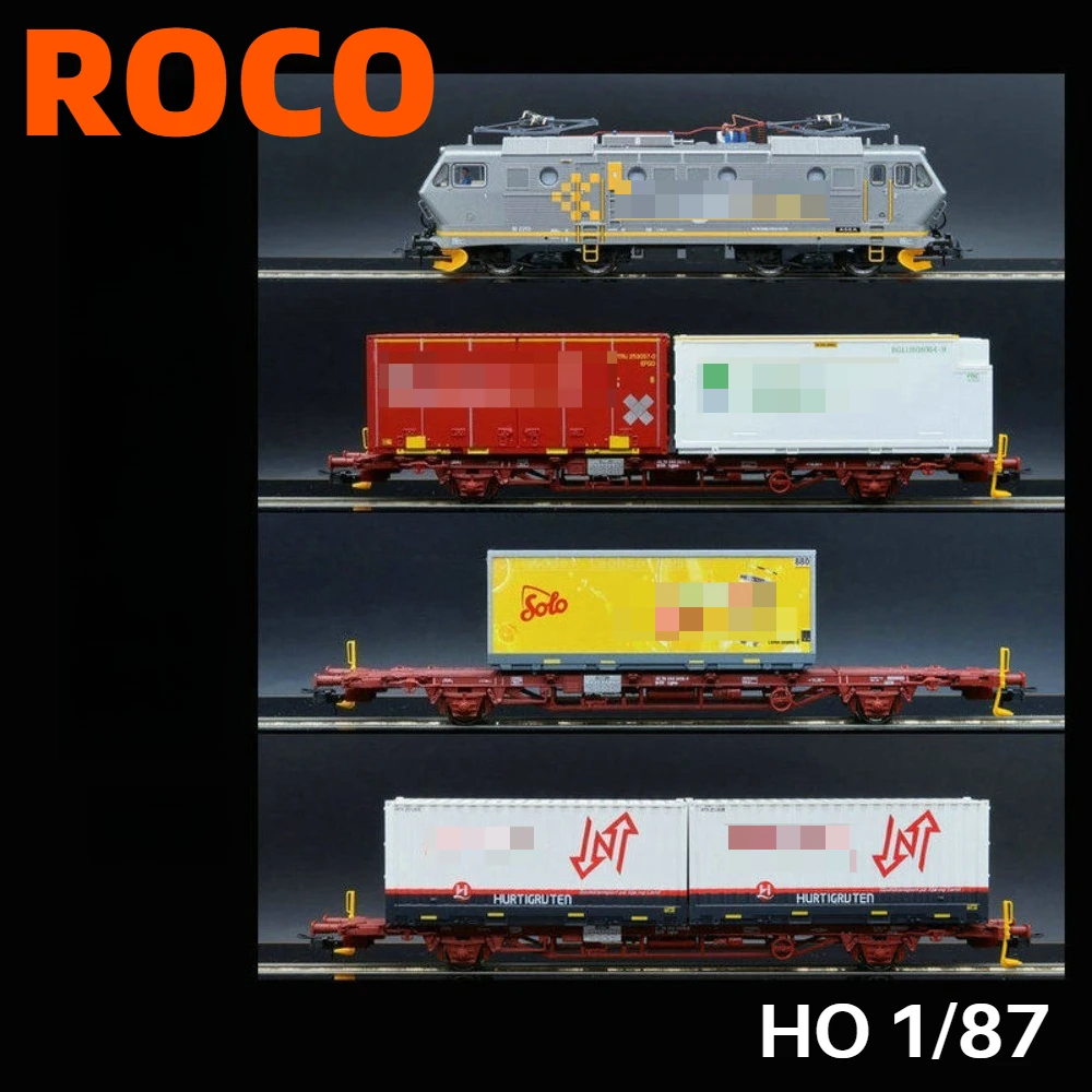 ROCO HO Type 1/87 Train Model EL16 Electric Locomotive Freight Car 61487 Digital Sound 4 Car Train Set Adult Toy Gifts