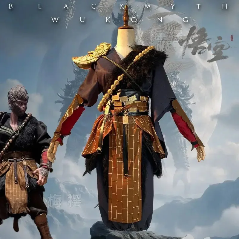 25COSBlack Myth Wukong Cosplay Costume Black Myth Collector's Edition Destiny Man Cosplay Costume 3D Re Installation Accessories