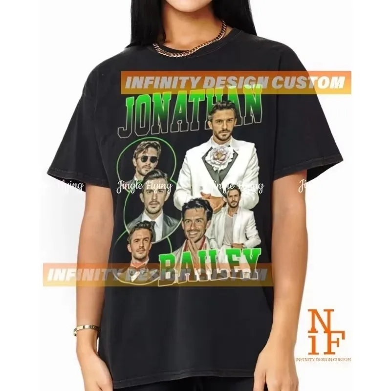 Jonathan Bailey Filmcharakter Schauspielerin Vintage Bootleg Hoodie Retro T-Shirt Sweatshirt Grafik-T-Shirt