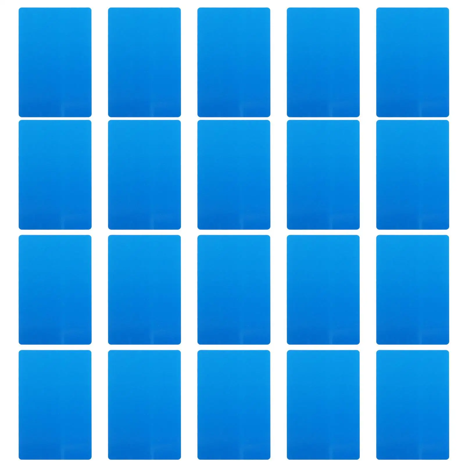 

50 Pcs Card Making Supplies Metal Business Cards Printable Self Blue Aluminum Alloy Blanks Name