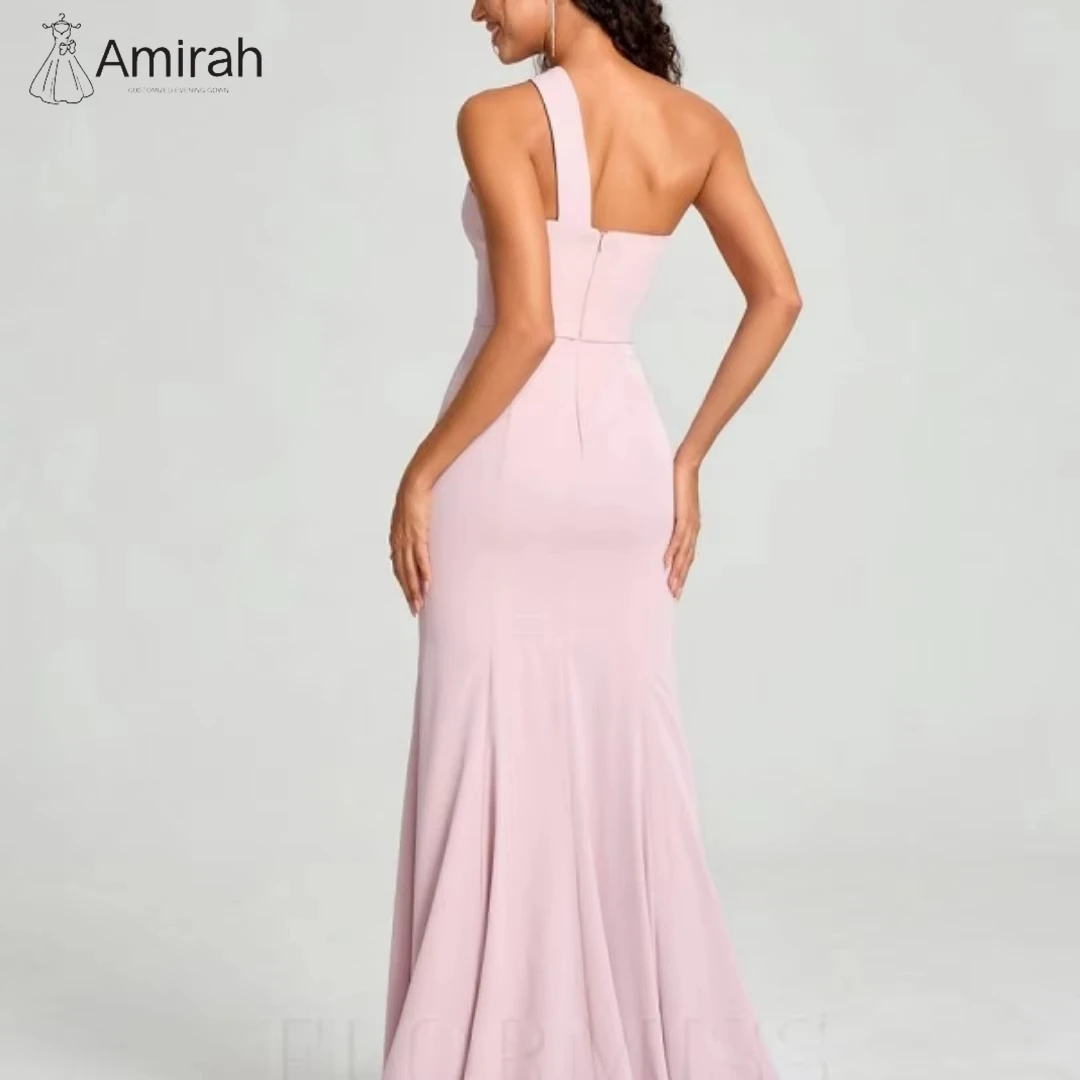 Amirah ذيل السمكة فساتين الحفلات الأنيقة للمرأة الزفاف الوردي المرأة فستان سهرة 2025 مخصص فساتين لحضور الحفلات الموسيقية الفاخرة الكرة ثوب