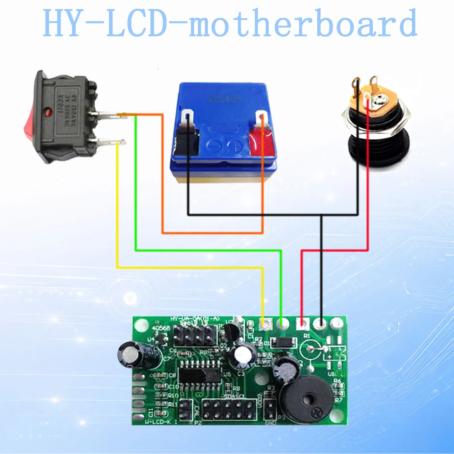 Electronic Scale Motherboard Chip Circuit Board LED LCD Electronic Scale Accessories Black Red Word