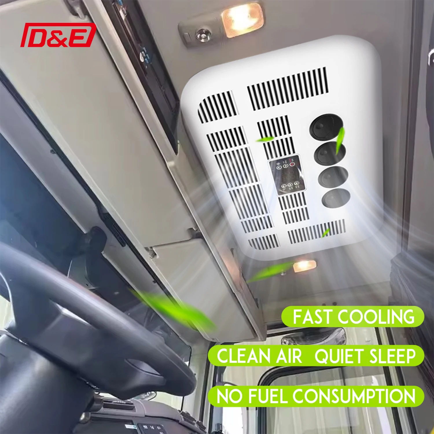 عالية الجودة RV على السطح نوع مكيف الهواء فرشاة أقل المحرك 12 فولت 24 فولت شاحنة مكيف الهواء لشاحنة RV شاحنة التخييم #6