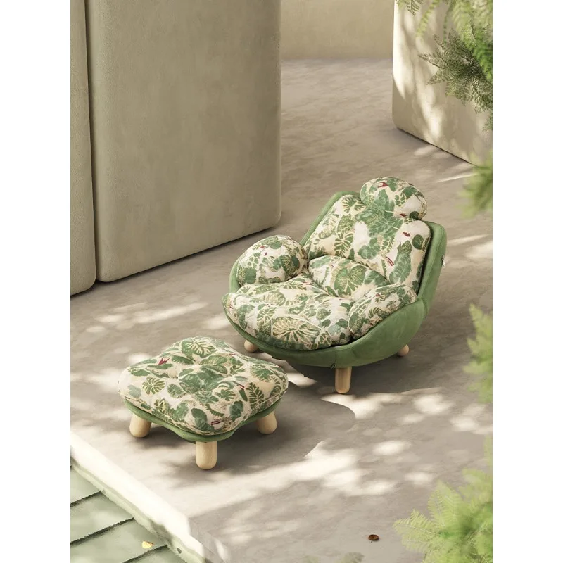 Leisure chair Italian simple recliner balcony living room home light luxury reclining lazy sofa chair