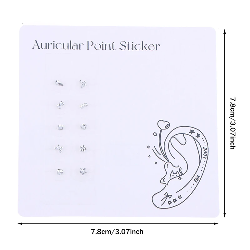 10 Stücke Mode Strass Alien Farbige Diamanten Ohr Punkt Aufkleber Ohr Druck Stick Ohr Aufkleber Kind Spielzeug Aufkleber