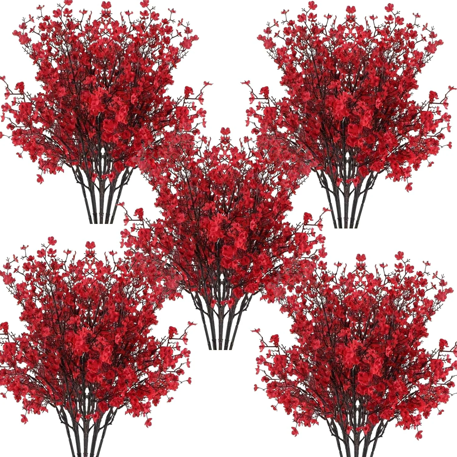 3/12 قطعة باقات جيبسوفيلا من الزهور الاصطناعية - ديكور المنزل والمكتب والحفلات - مناسبة لعيد الميلاد، ديكور زفاف السنة الجديدة بنفسك