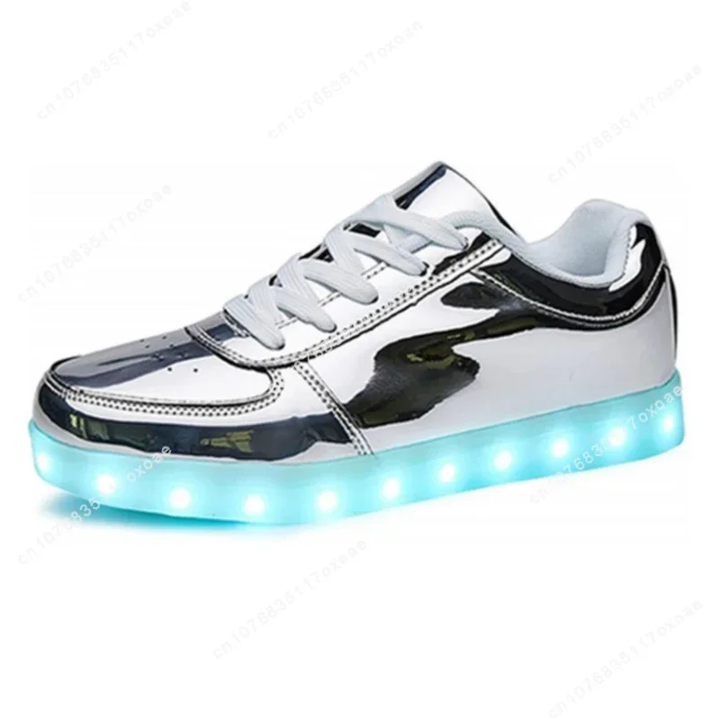 Trump MAGA Gold Silver Shoes Led For Adults Schoenen mens Casual Chaussures Lumineuse Light Up Shoes lover Luminous Sneakers