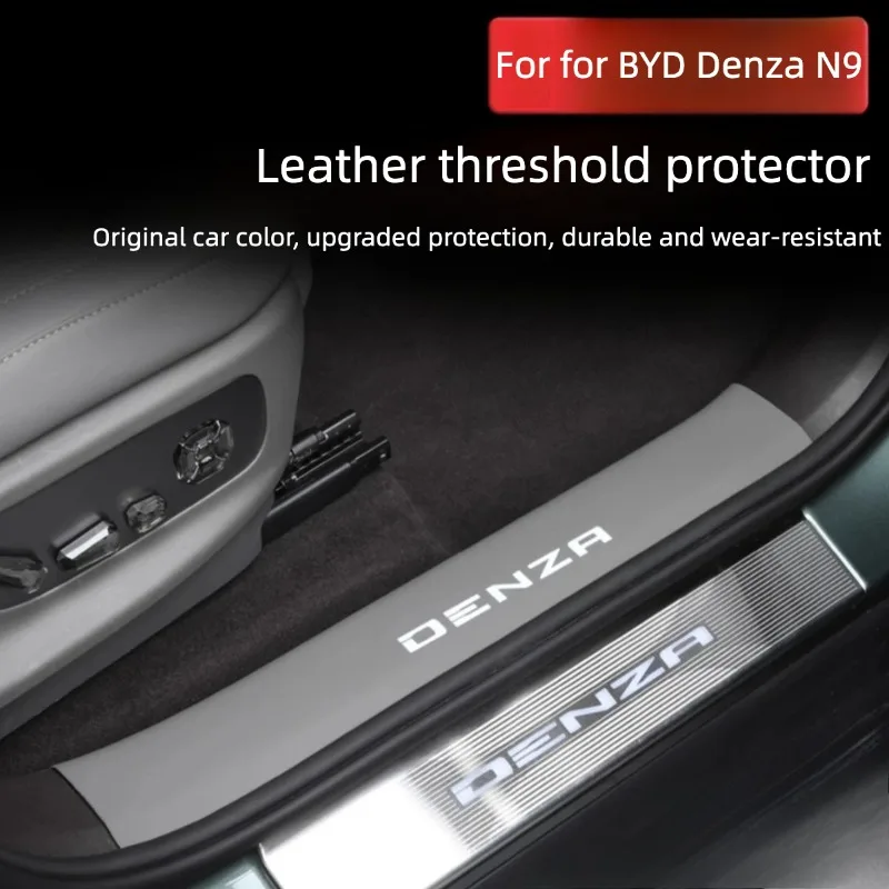 

Для BYD Denza N9 2025 2026: Кожаные накладки на пороги, защитные коврики для дверей, аксессуары для модификации интерьера автомобиля