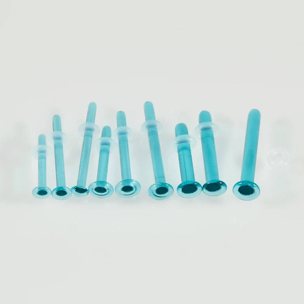 Transparent Colorful Glass Nose Studs, Allergy Preventing