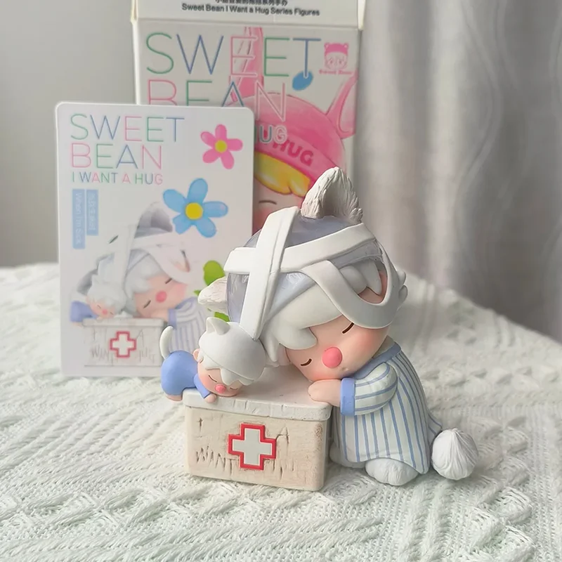 

POP MART Sweet Bean I Want a Hug Series Blind Box Mystery Box Toys Kawaii Ornaments Figurines Home Decor Desktop Model Dolls