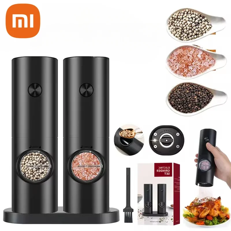 Xiaomi Mijia Electric Grinder Set Intelligent Manual Pepper Mill Coarse and Fine Seasoning Bottle Kitchen Seasoning Grinder