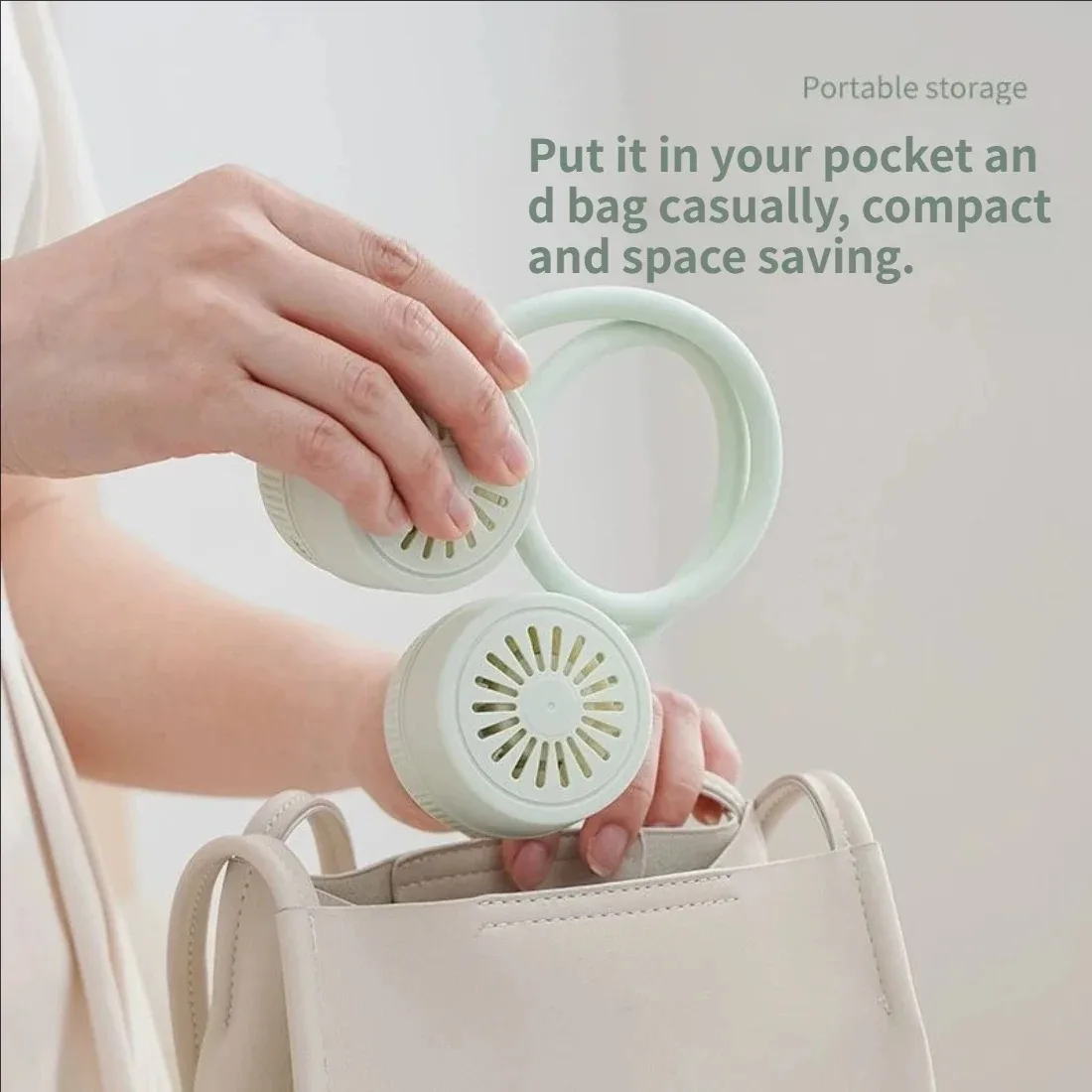 مروحة رقبة محمولة بدون شفرات بدون استخدام اليدين، 3 سرعات قابلة لإعادة الشحن يمكن ارتداؤها، 360 درجة °   قابل للانحناء للسفر والمكتب وصالة الألعاب الرياضية للرجال والنساء