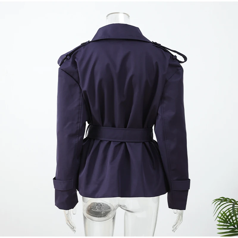 Solid Laepl Lace Up Trench Coat Women Fashion Full Sleeve Waist Cinching Short Windbreak 2026 New Autumn Office Commute Outwear 20 Sd1244e1632d7485d857310923b38b215s