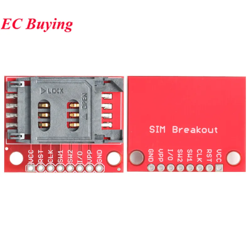 5Pcs/1pc SIM Card Module SIM Card Socket Breakout Holder Adapter Plate with Pin Header PCB Board