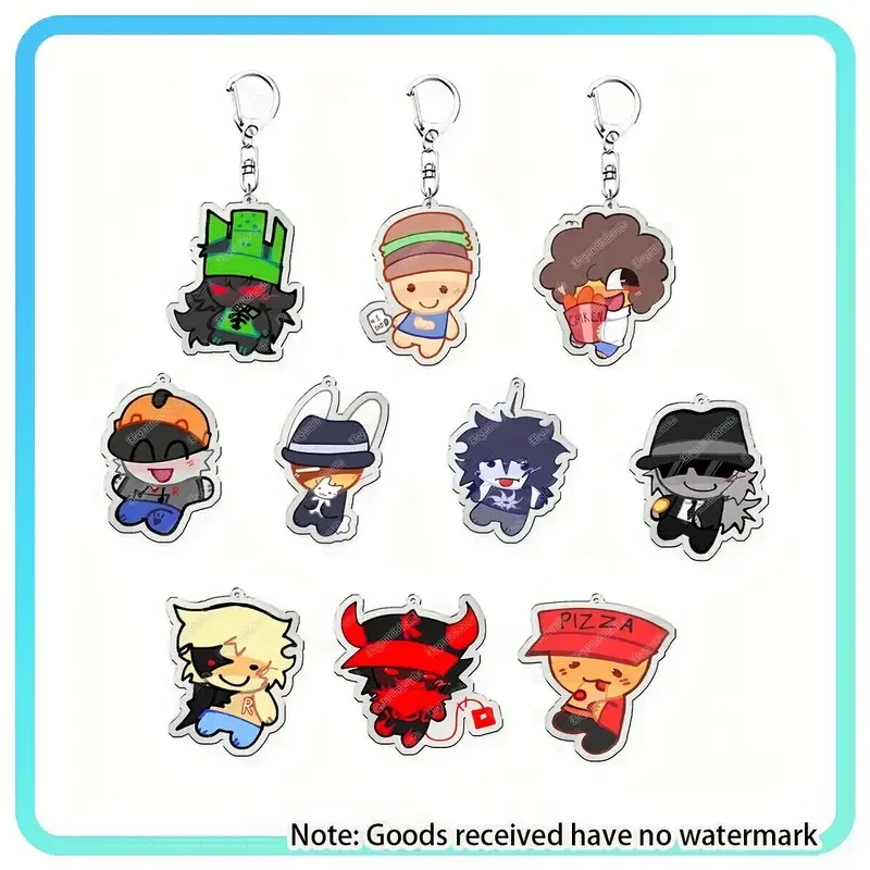 سلاسل المفاتيح المصنوعة من الأكريليك الساخن لعبة ضيف 1337 Noob Shedletsky جون دو c00lkidd إليوت الكرتون كيرينغ قلادة الألعاب الهدايا