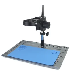 Big Multifunction Aluminum Alloy Video Microscope Camera Stand Working Stand Holder Storage Worktable Base Maintenance Platfon