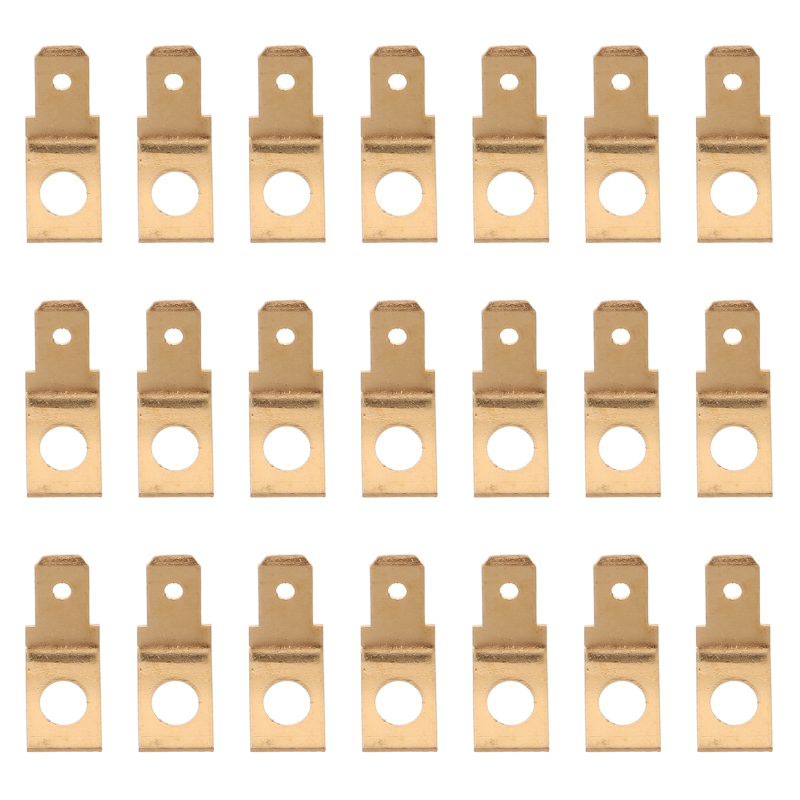 

100pcs Brass Copper Wire Lugs High Conductivity Electrical Supply Crimp Fittings Kit Spade Connectors Pin Shaped