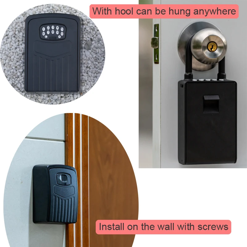 RAYKYBE Smart KeyBox Tuya Bluetooth Fingerprint Password Digitals Hard Aluminum Alloy Safe Waterproof Different Model