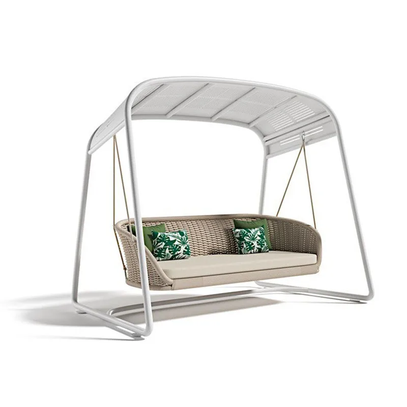 

Outdoor garden courtyard leisure double swing outdoor hanging chair combination