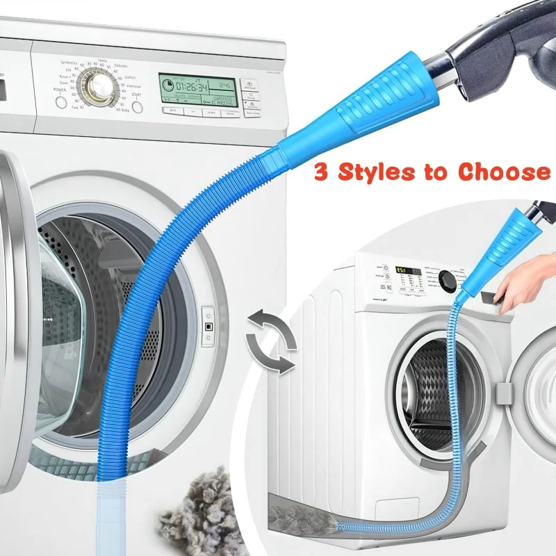 3 Types Dryer Vent Cleaner Kit Vacuum Attachment Flexible Dryer Lint Remover Dryer Lint Screen Cleaning Hose Household Accessory