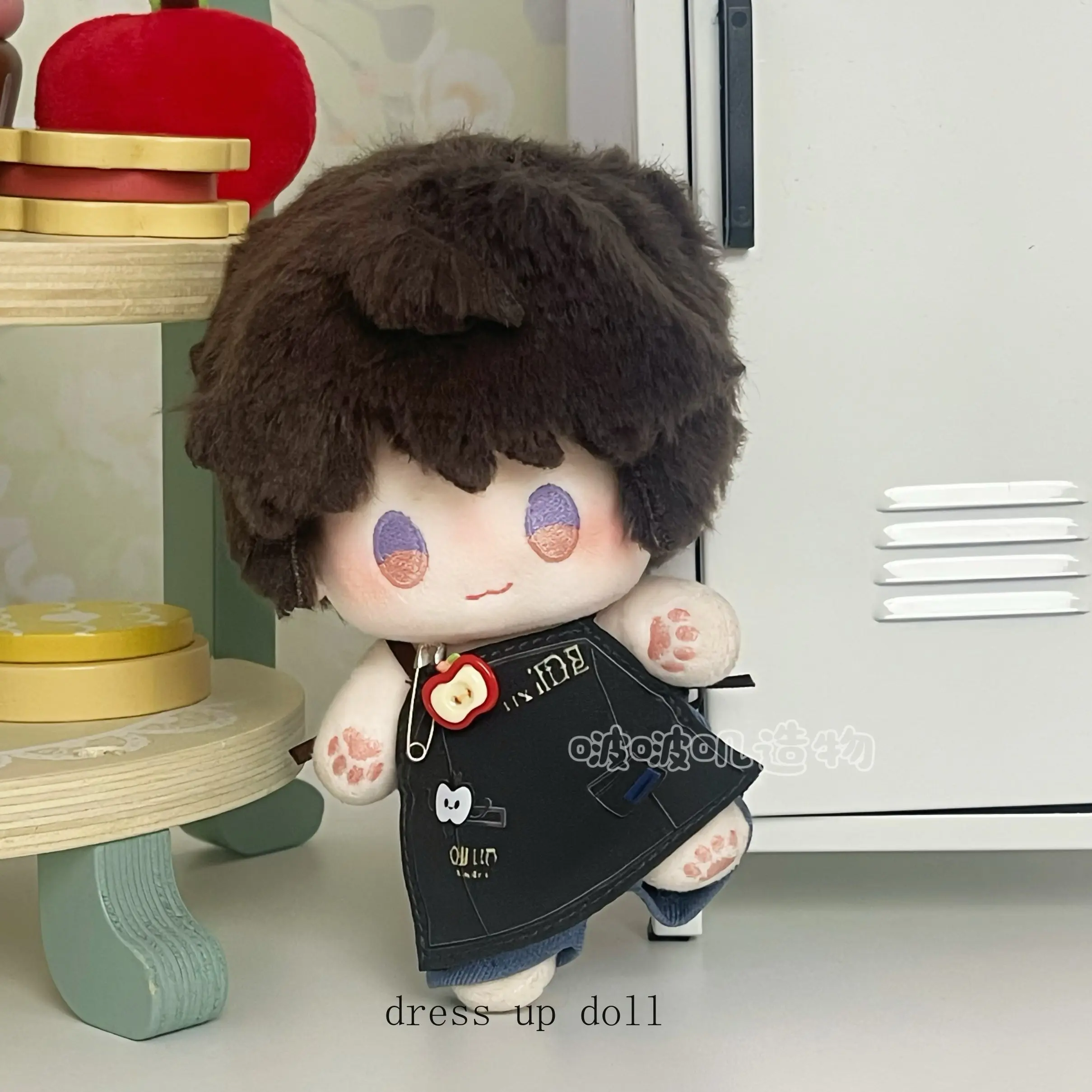 

Love and Deepspace Caleb 10cm Dolls Clothes Cosplay Costumes 2pcs Outfit Apron + Pants Dress Up Clothing Sets For Plushie Toy