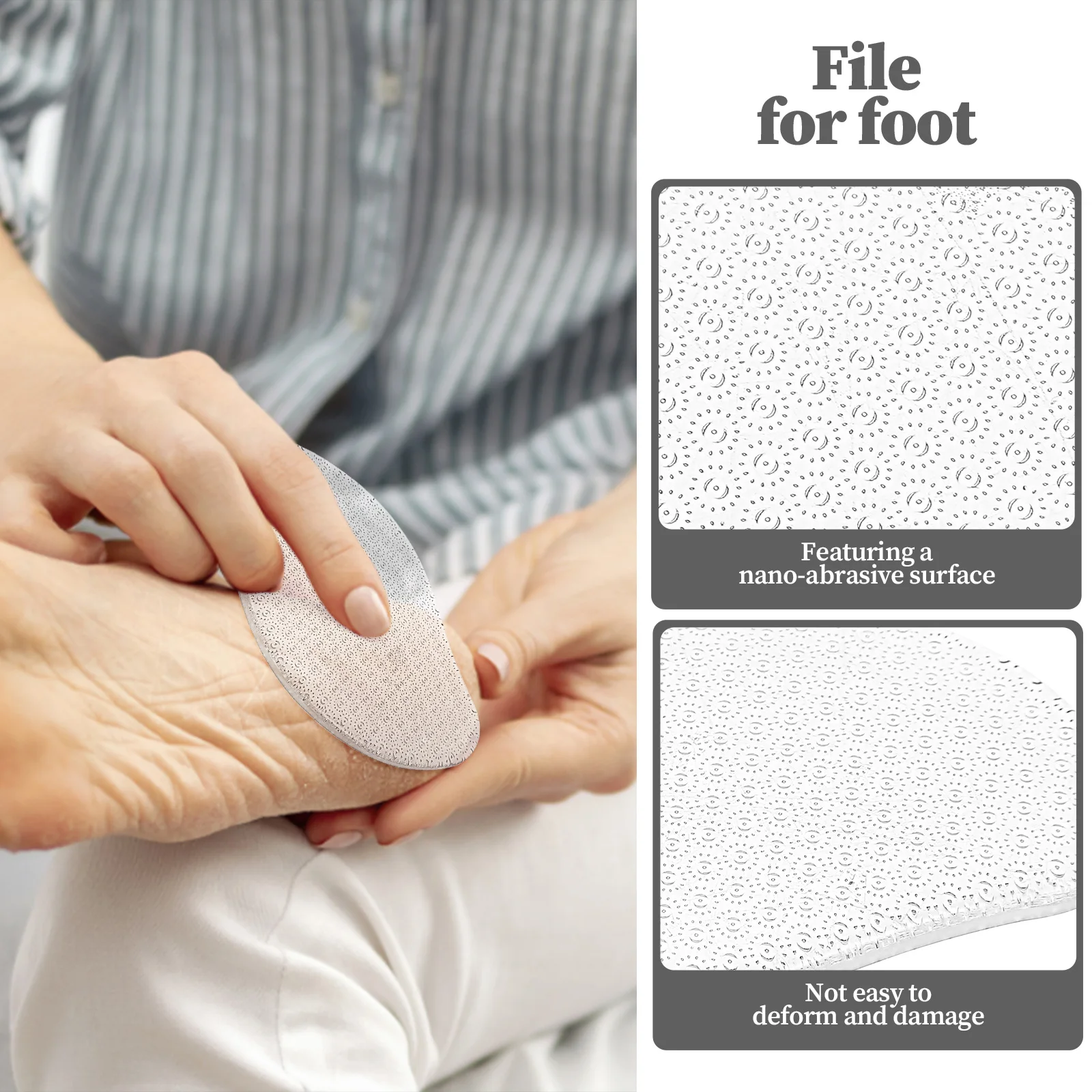 Glass Scrubber Professional Callus Remover Dead Skin Removal Tool Pedicure Exfoliating Trimmer Portable Practical Household