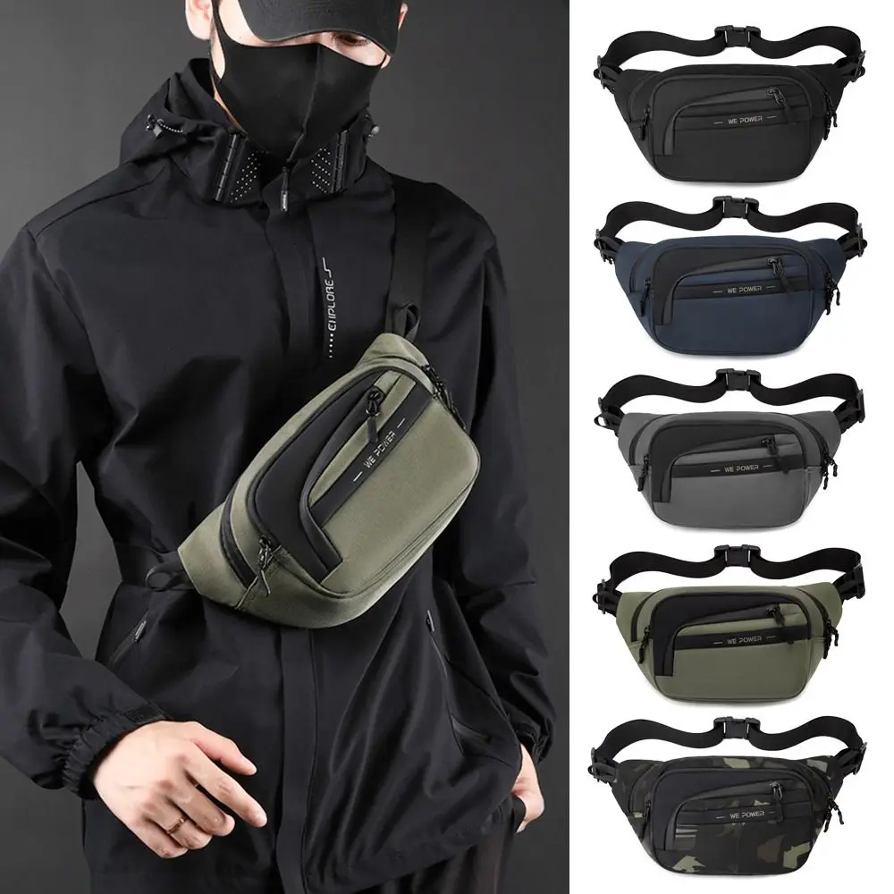 

Nylon Men Waist Bag Anti-theft Waterproof Travel Chest Bag Business Cashier Wallet Large-capacity Sports Mobile Phone Bag