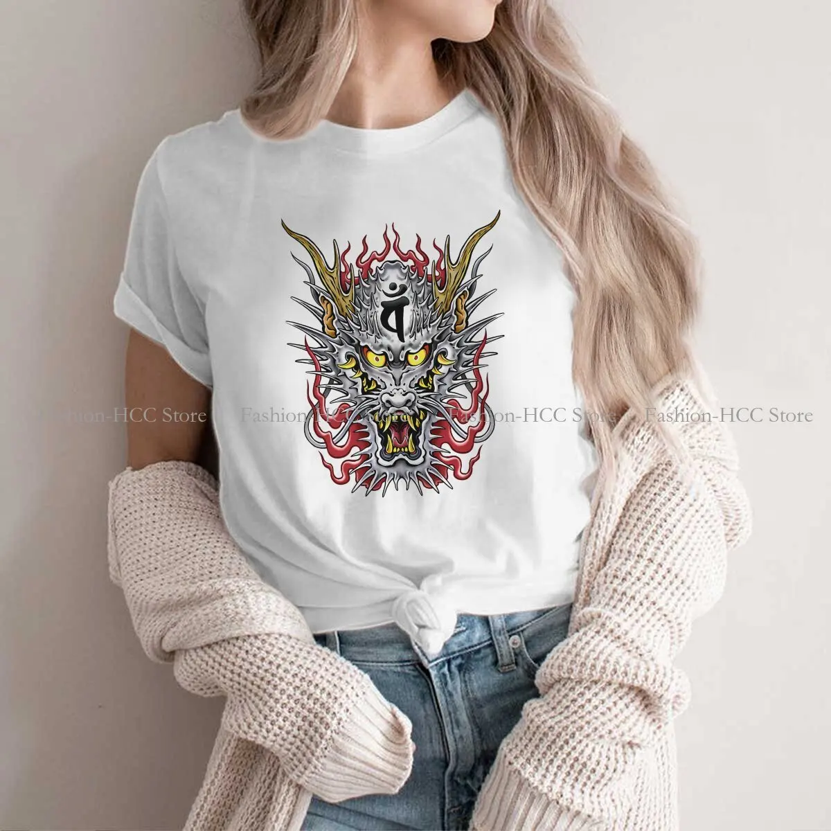 Kiryu Dragon Classic Fashion Polyester TShirts Yakuza Kiwami Dragon Female Harajuku Streetwear T Shirt Round Neck