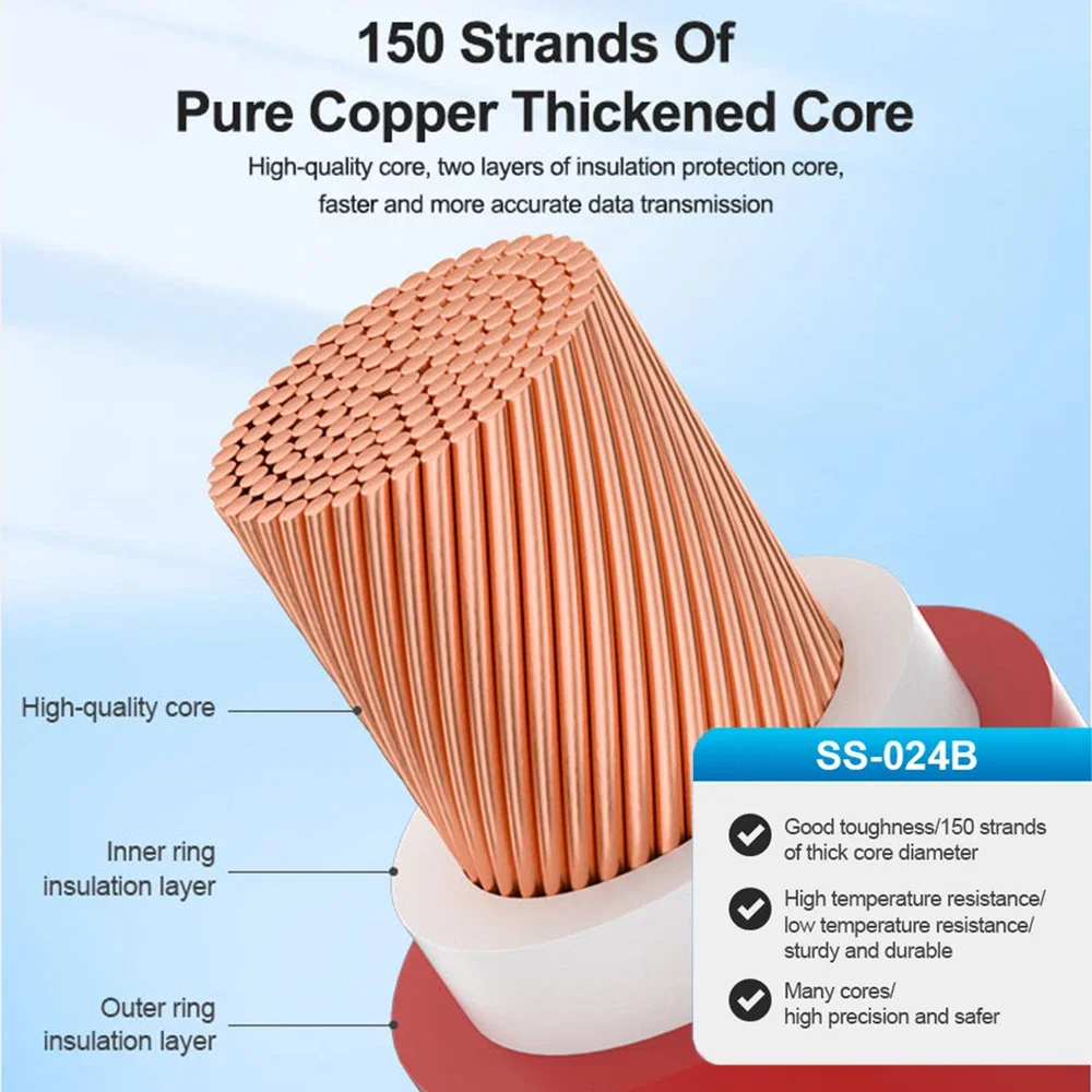 

SUNSHINE SS-024B Высоковольтный измерительный провод 1000 В, 20 А, зонд из нержавеющей стали со сменной иглой для мультиметра