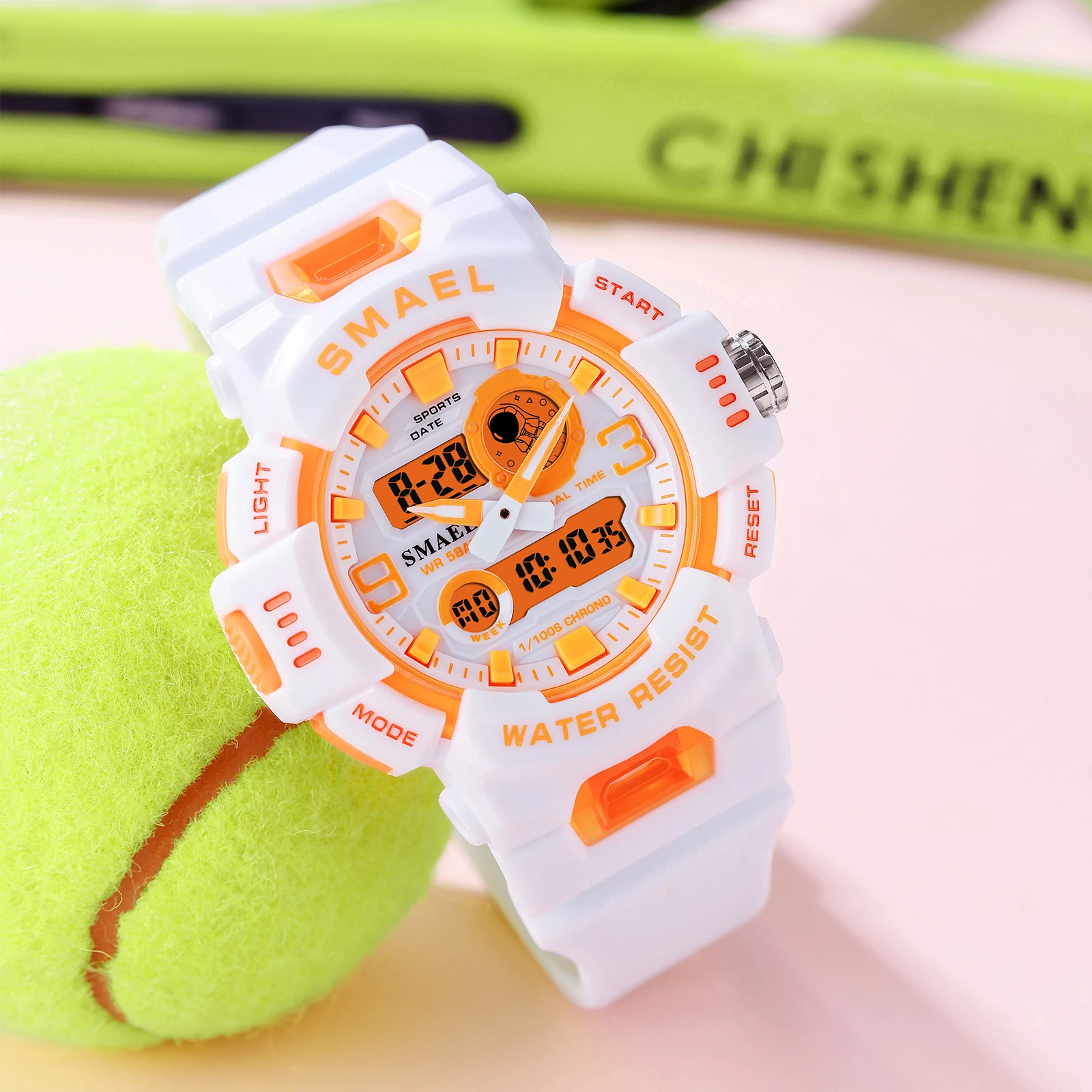 Children\'s electronic watches color luminous dial life waterproof multi-function luminous alarm clocks watch for boys and girls