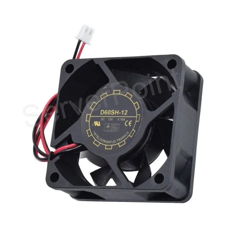 

For GP D60SH-12 DC12V 0.18A 2 Wires 2 Pins 6CM 60*60*25mm Case Fan Cpu Cooler