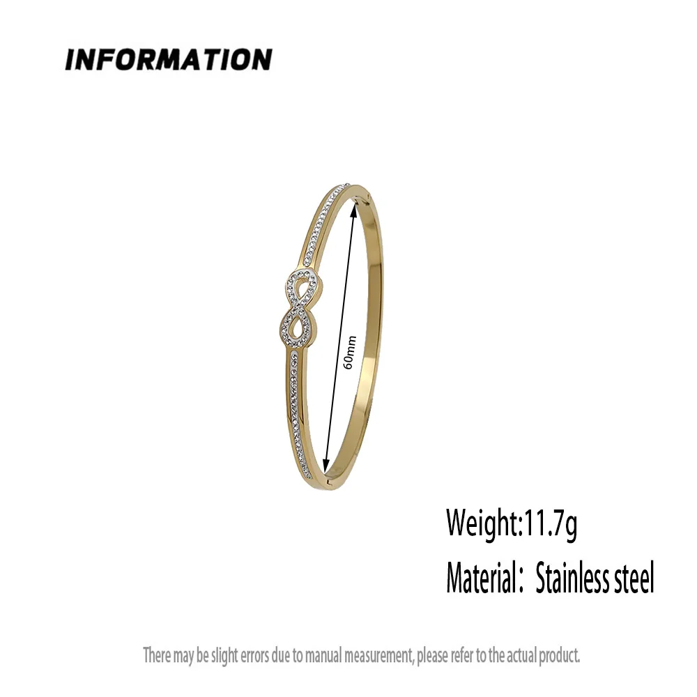 Stainless steel gold-plated bracelet infinity symbol five-pointed star love bracelet ladies gift hot sale