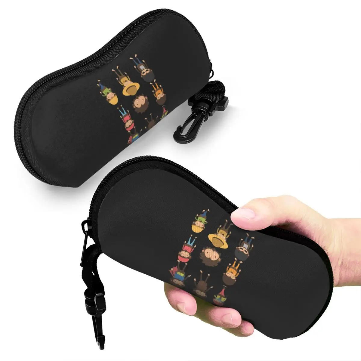 

Sneaky Sasquatch Poster Shell Glasses Case Protective Sunglasses Box Women Men Soft Eyeglass Bag Pouch