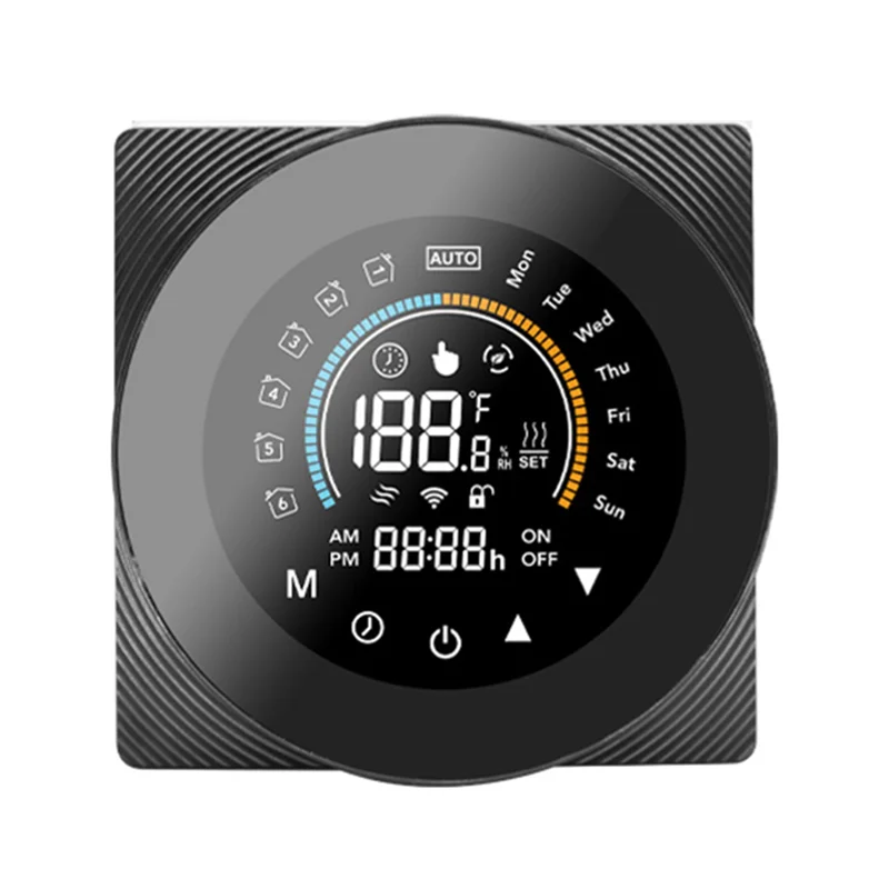 Tuya Smart Life Wifi Thermostat Controller Switch Water Gas Boiler 5A 110V، 220V، لـ Alexa، Google Home Black سهل الاستخدام
