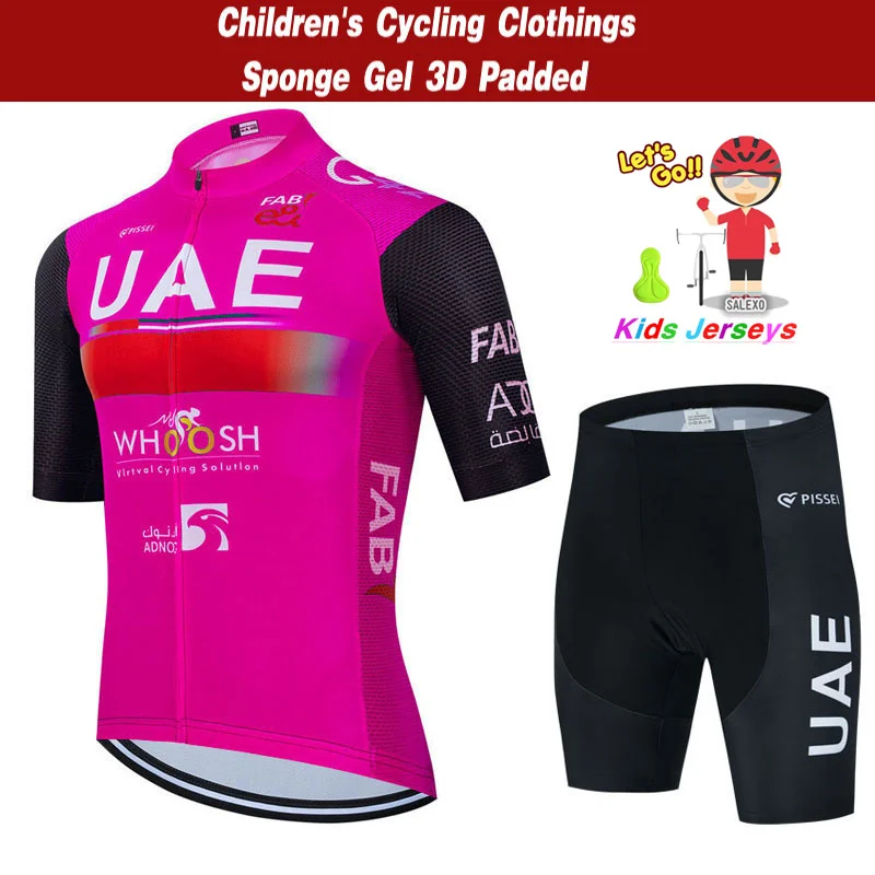 Uae 2024 Boy New Summer Breathable Cycling Jersey Set Child Short Sleeve Bike Clothing Ropa Ciclismo Kids Cycling Suit Bike Wear