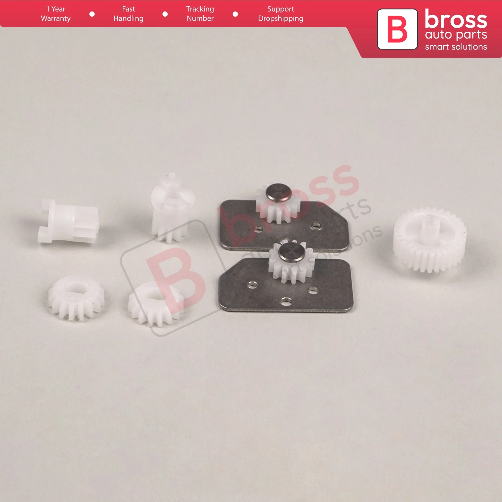 Bross BGE627 Car Side Wing Mirror Repair Gear Set 876101U060, 876201U060 for Hyundai Kia Chevrolet Daewoo Suzuki Buick Dodge