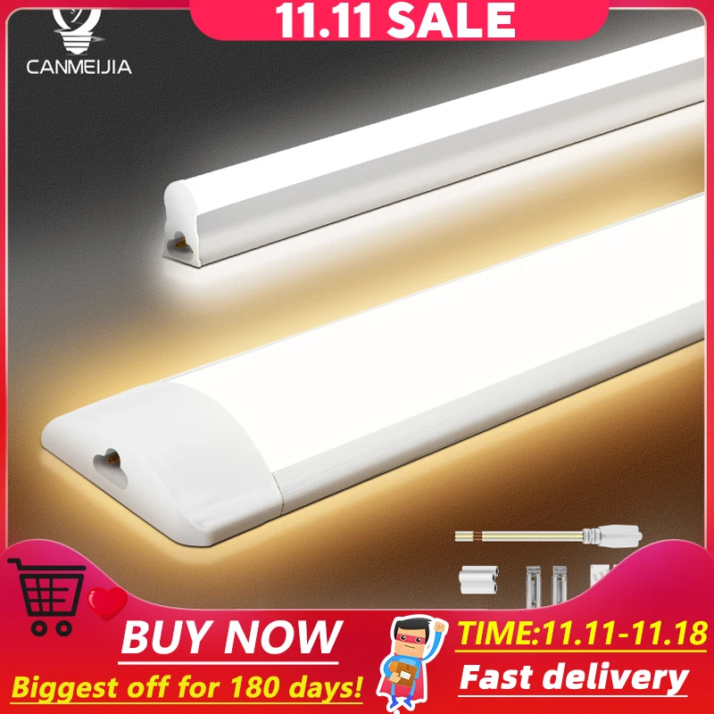 Led Tube Light 85-265V Led Bar Lamp Under Cabinets Lamp Tube Ceiling Wall Lamps Home Indoor Lighting Fixture For Kitchen Bedroom