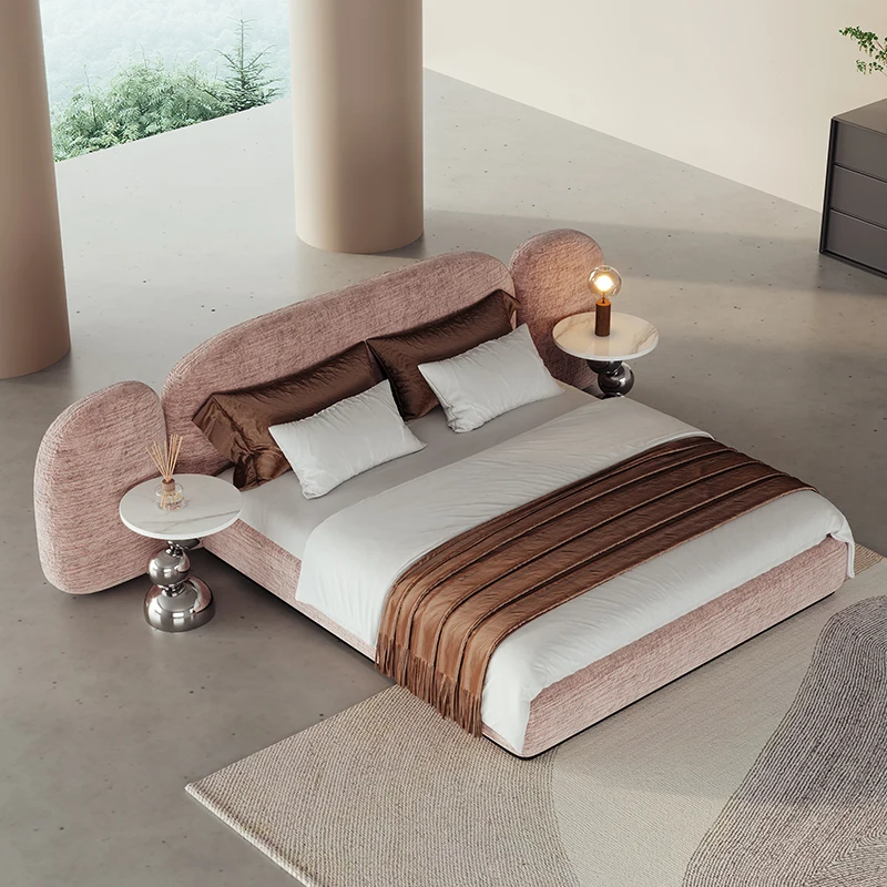 Europen italiano cama de luxo rainha pesado designer tatami adultos quarto duplo cama quadro king size moderno cama móveis casa