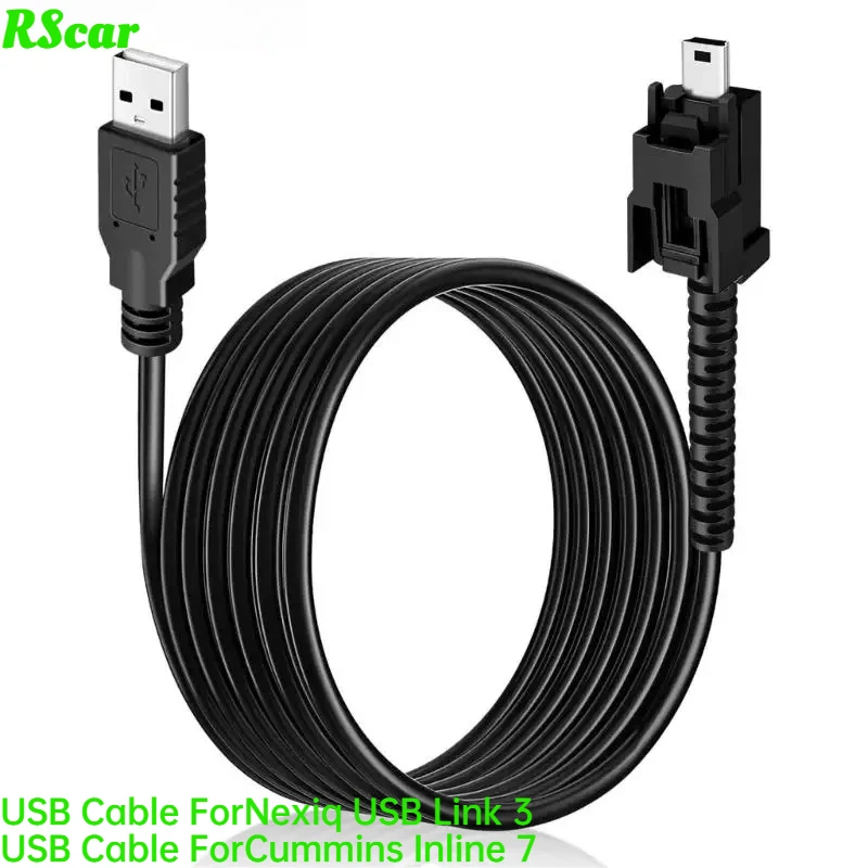 High quality USB Cable Replacement Compatible with for Nexiq USB Link 2&3 Latching Cable for Cummins Inline 7 with Standard Port