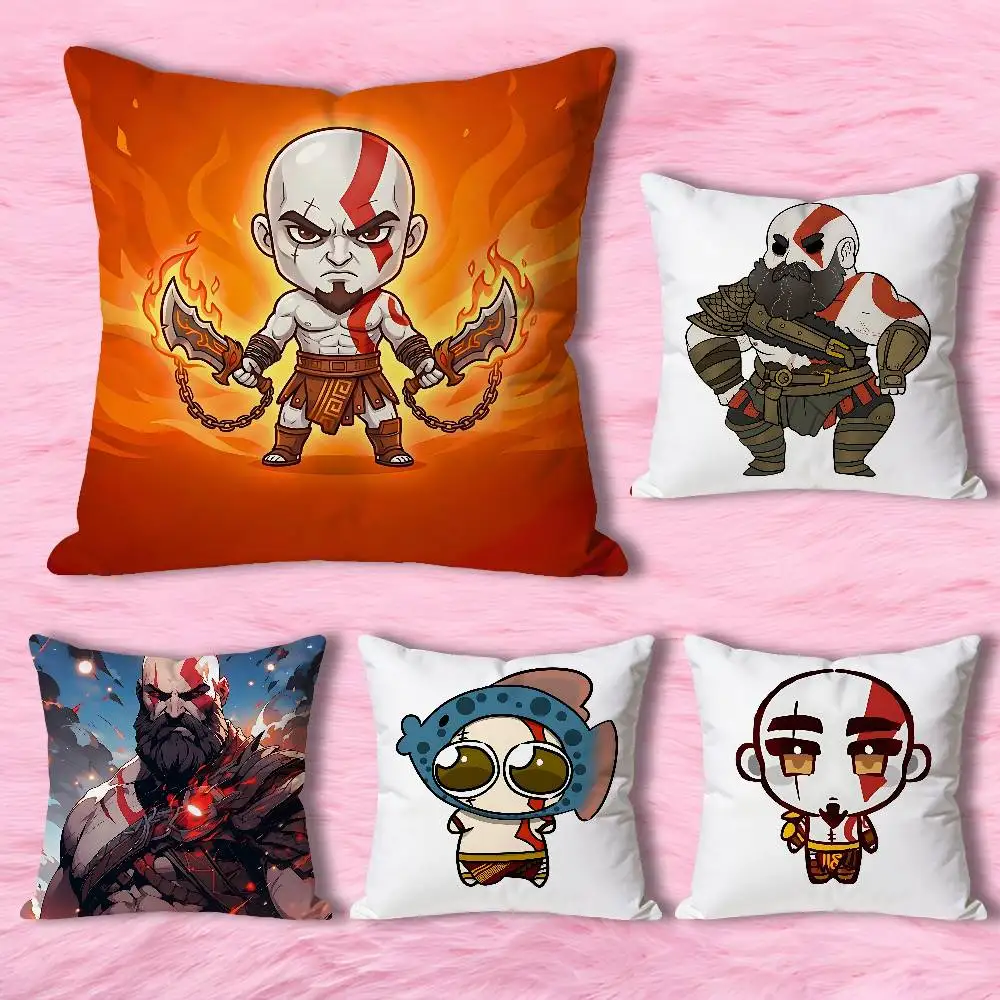 G-God of W-War Kratos Cushion Cover Suitable For Sofa Car Bedroom Office Cushions Decorative Pillow Case