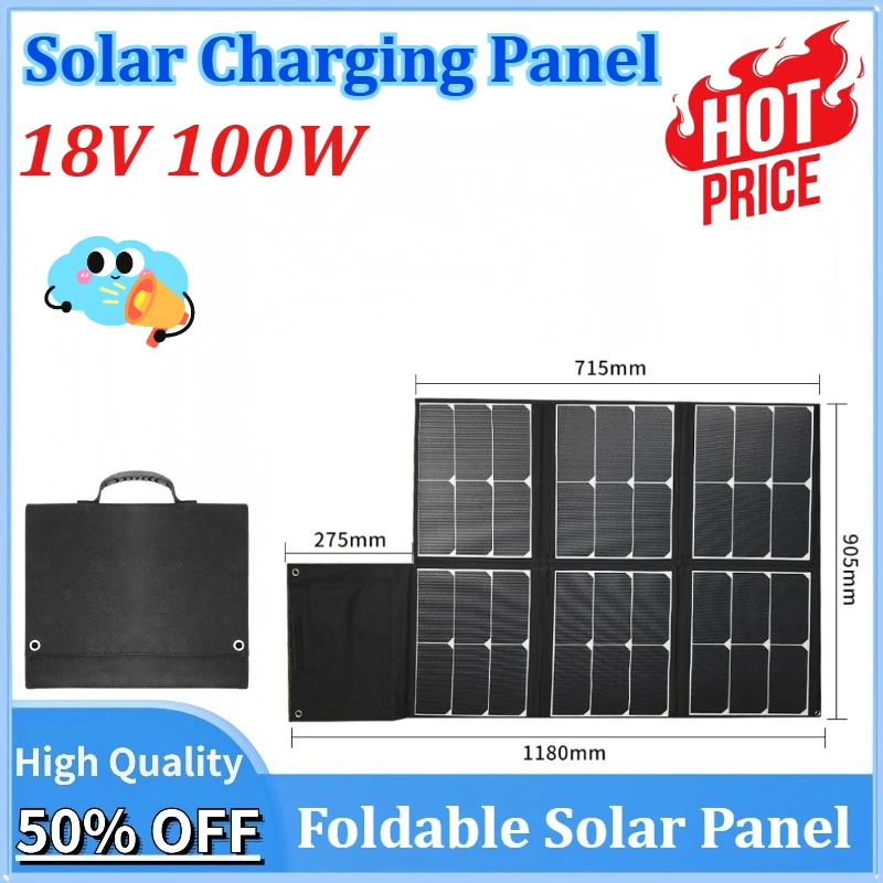 

New 18V 100W Flexible Solar Panel Photovoltaic Solar Panels Battery Charger for Outdoor Camping Car Boat Home Camper Balcony