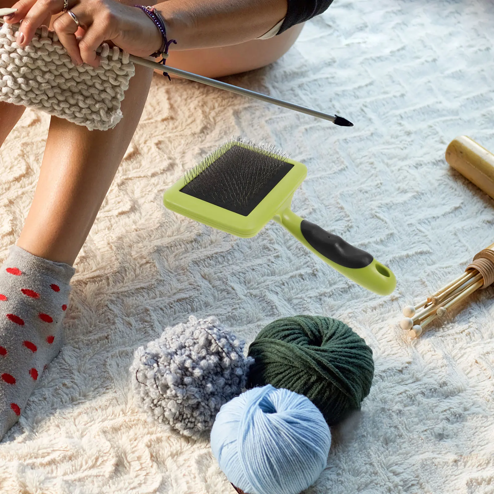 

2pcs Felting Tools Plastic Hand Brush Wool Carders for DIY Crafting Sewing Carder Brush Sewing Supplies Beginner Kits