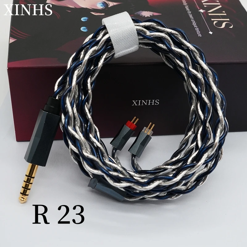 

XINHS R23 Earphone Upgrade Cable 4.4 Balanced MMCX 0.78 Dual-Needle Silver Graphene Palladium-Silver Alloy Hybrid 4-Core
