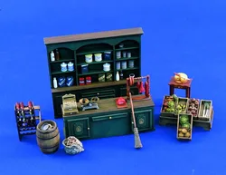 1:35 Ratio Die-cast Resin  Model Resin Shelf Counter And Sundries Combination Unpainted