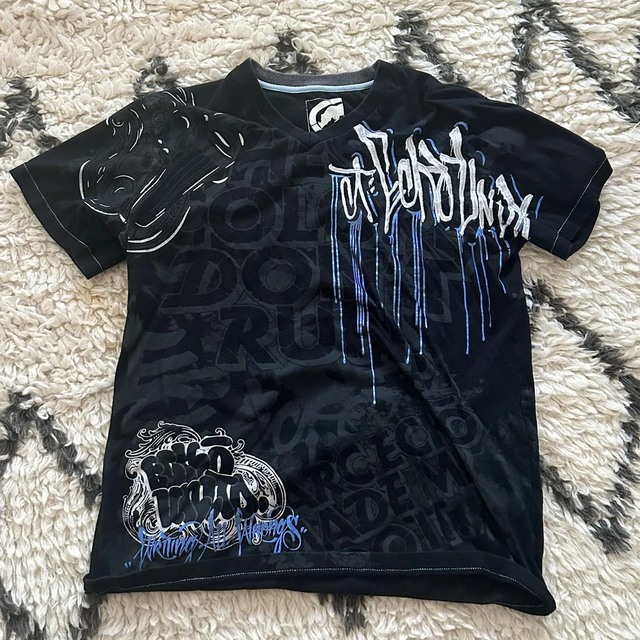

Y2K Ecko Scrawl Gothic T Shirt Mens Premium Cotton Tee Artistic Gradient Dark Graphic Streetwear Unisex Short Sleeves